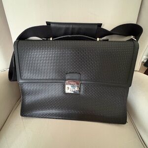 Serapian Milano Black Stephan Briefcase | Italian Leather | Men’s Bag